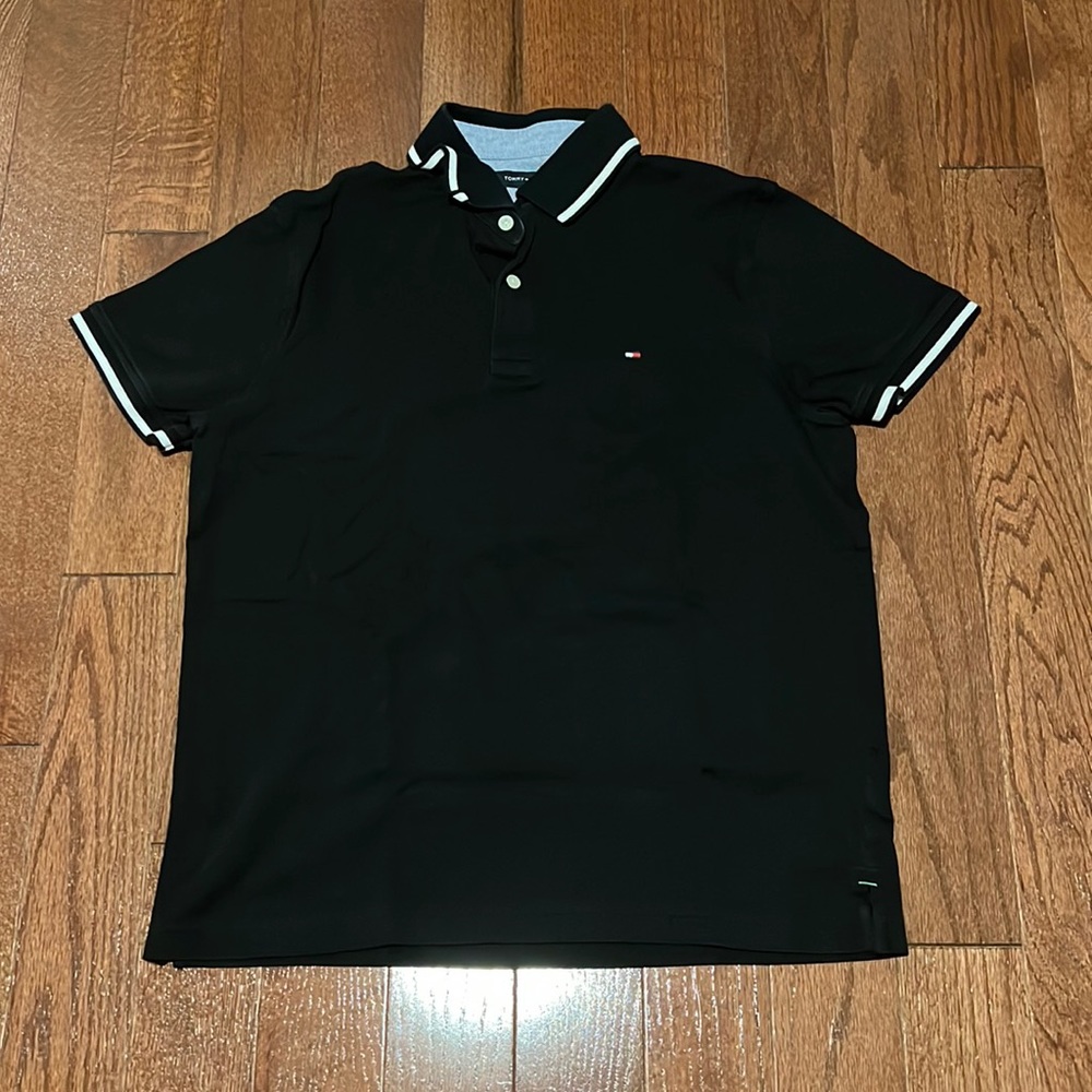 Black Tommy Hilfiger Polo
